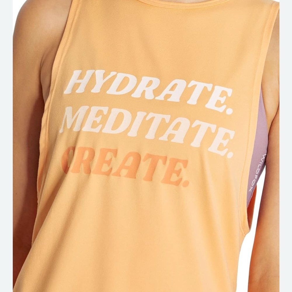 Wildfox Orange yoga Tank top